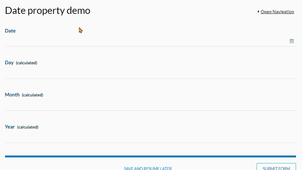 DatePropertyDemo