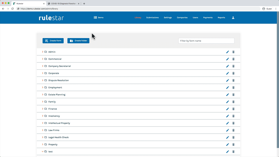Adding Folders and Forms