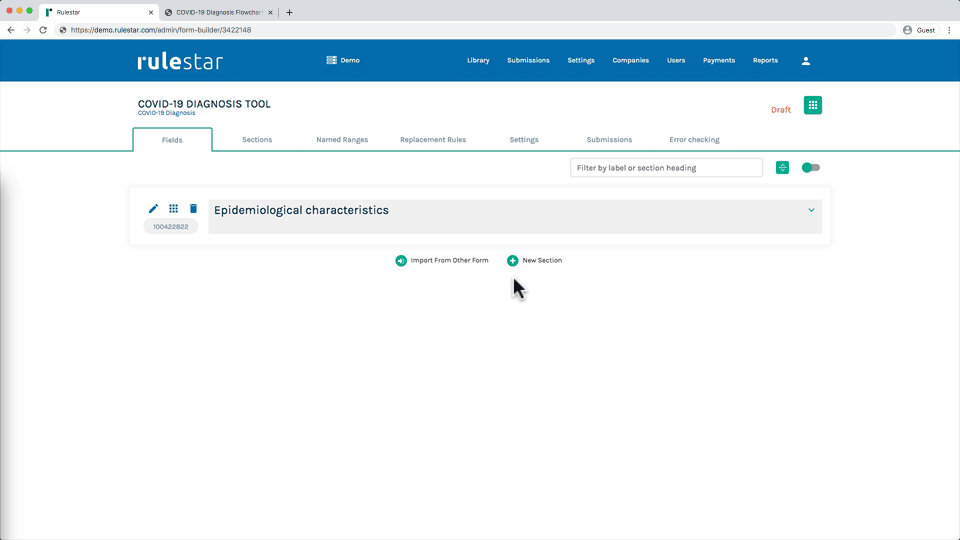 Adding a Section