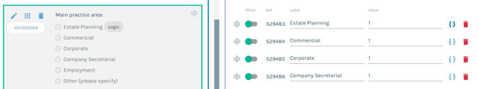 Logic on one option