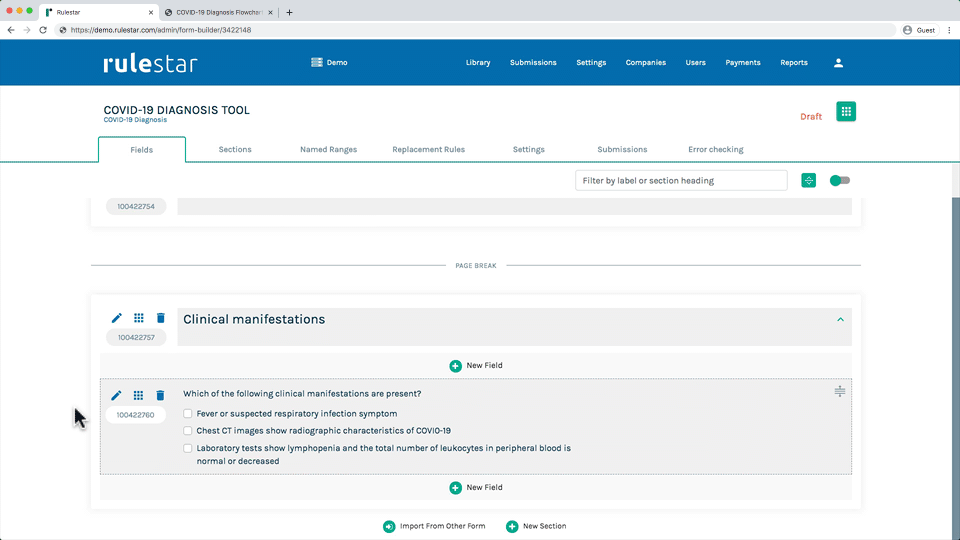 Required and Optional Fields