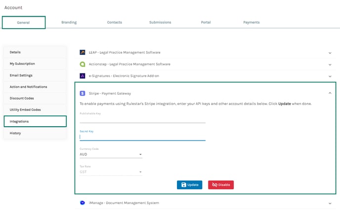 Stripe Integration