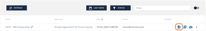 e-signatures on the submissions page